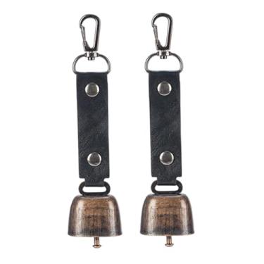 Imagem de Lljsszr 2 Pingentes com Sino para Urso com Gancho Mosquetão Giratório, Suspensão Metálica, Sinos Anti-perda para Animais de Estimação, Adequados para Atividad, Preto