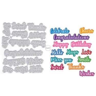 Imagem de DzIxY Sombra palavras inglesas moldes de corte de metal para fazer cartões, kit de corte de papel em relevo, conjuntos de recortes para máquina de scrapbooking, estênceis de armazenamento e bolsos suprimentos