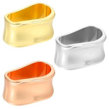 Imagem de DOPENSPI Anel de cachecol de seda com 3 peças, anel de cachecol de metal para mulheres, cachecóis com fivela deslizante, minimalista, geométrico, alfinete, para mulheres, lenço de seda, acessórios de