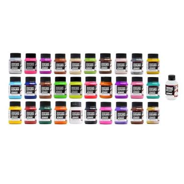 Imagem de Kit 30 Tintas Para Couro Acrilex Shake Paint 37ml + Verniz Brilhante 100ml – Alta Aderência, Durabilidade e Acabamento Profissional para Customização de Tênis, Bolsas e Roupas