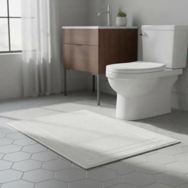 Imagem de Toalha Piso Antiderrapante Atlântica 50x75cm Branco