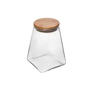 Imagem de Porta Mantimento De Vidro Com Tampa De Bambu 750Ml