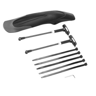 Imagem de Conjunto de para-lamas para MTB de 26 a 29 polegadas, para-lama dianteiro estável, para-lama traseiro ajustável, aletas alargadas, acessórios para bicicletas XC.(Rear Fender)