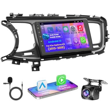 Imagem de Estéreo automotivo 4G + 64G para KIA Optima K5 2013 2014 2015, tela sensível ao toque Android 13 de 9 polegadas, rádio Optima com CarPlay sem fio, Android Auto