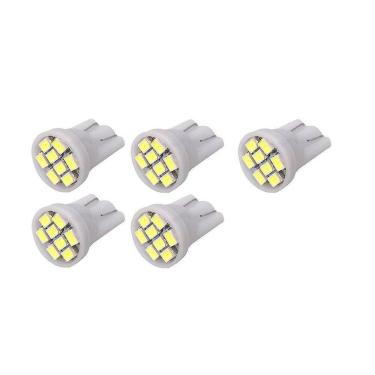 Imagem de Kit Com 5 Lâmpadas T10-8 Leds Pingo Luz W5W 1026 Led