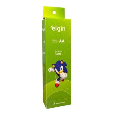 Imagem de Caixa de Pilha Alcalina Elgin AA TUBO C/24 UN