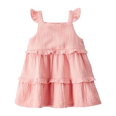 Imagem de little planet by carter's Vestido para bebês meninas feito com algodão orgânico, rosa, 24 Meses
