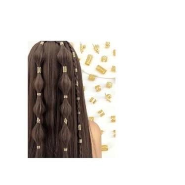 Imagem de Anéis de cabelo de liga de estilo vintage, acessórios de cabelo trançados redondos vazados, presentes de amizade, presentes de dia dos namorados para mulheres, presentes de Natal, joias