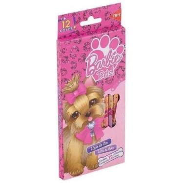 Imagem de Lápis De Cor 12 Cores Barbie Pets Tris