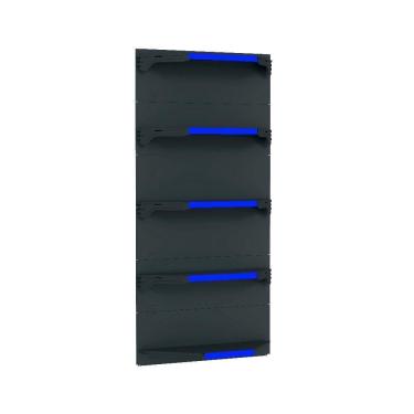 Imagem de Kit 5 Bandejas Para Gondola Canto 170 Fit 40/60 Preto Pe Azu