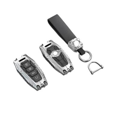 Imagem de Liga de zinco Compatível com haval b 3/4 botões caso chave 2023 H-DOG m6 h6 h7 h8 h4 h9 f5 f7 f7x f7h h2s liga de zinco caso chave do carro capa(Silver for Key C)