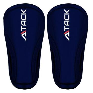 Imagem de Caneleira Protetor de Canela Futebol Luta Atack Com tiras autocolantes