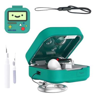 Imagem de Capa protetora para fone de ouvido NOUKAJU (com mosquetão + cordão + caneta de limpeza) à prova de quedas, arranhões, capa para fone de ouvido Nothing Ear 3 (verde)