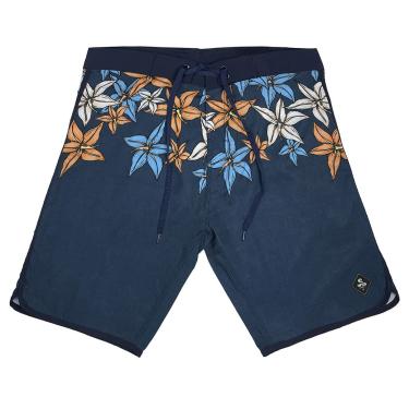 Imagem de Bermuda Praia Elastano Masculina WSS Diamond Pattern Hibisco