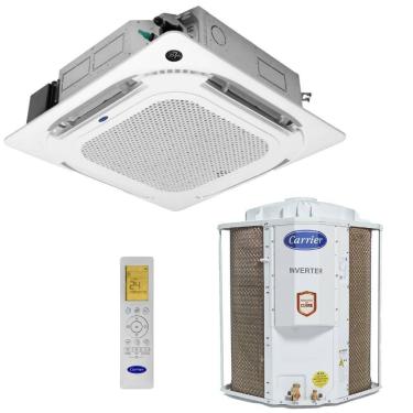 Imagem de Ar Condicionado Split Cassete Carrier 4 Vias 36000 BTUs Quente e Frio Inverter 220V 38CQVD36515MC