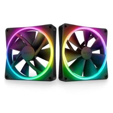 Imagem de Kit com 2 Ventoinhas NZXT F140RGB Duo ,140mm, Led RGB, Preto -  RF-D14DF-B1-Unissex