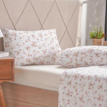 Imagem de Jogo de Cama King 4 Pçs 150 Fios Super Macio 100% Algodão Valerie - Be