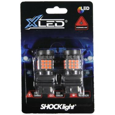 Imagem de Lâmpada led 1 polo t25 36 led shocklight canbus vermelho 12v