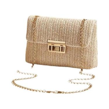 Imagem de Bolsa Transversal Feminina Estilosa Com Alça De Corrente Para Looks Do