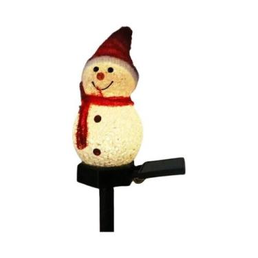 Imagem de Luminária De Jardim LED Solar Em Forma De Boneco De Neve Para Decoraçã