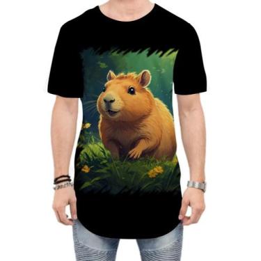 Imagem de Camiseta Longline Capivara do Bem Animalzinho 17 - Kasubeck Store®, G