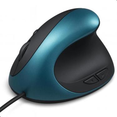 Imagem de Mouse Ergonômico Com Fio Vertical Conforto 6 Botões 1600 Dpi Cor Preto