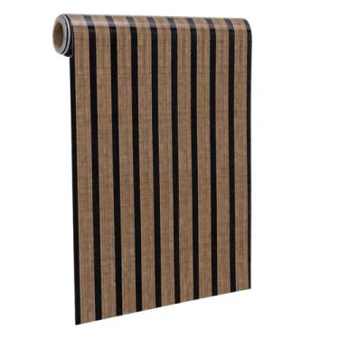 Imagem de 03 Rolos de Papel de Parede Auto Adesivo Painel Ripado 45cm x 5mt - OA