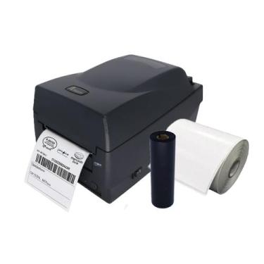 Imagem de Impressora Argox OS-214 Preta com Ribbon e Etiqueta