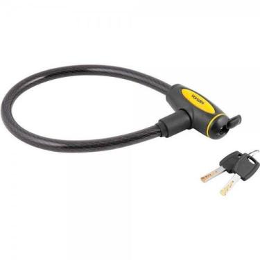 Imagem de Cadeado Trava Tranca Bicicleta 60cm Com 02 Chaves Aço Vonder