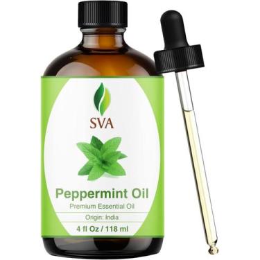 Imagem de Óleo essencial SVA Peppermint 100% natural 120mL com conta-gotas - SVA