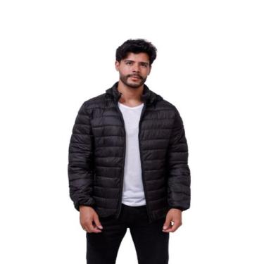 Imagem de Jaqueta Bobojaco Masculina Bolso Interno E Capuz Removível Preta - Rcv