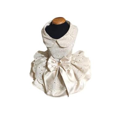 Imagem de Vestido Bege Luxuoso Elegante Cães e Gatos TAMANHO 4 - SHELBY MODA PET