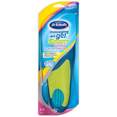 Imagem de Dr. Scholl's Palmilhas de substituição esportivas de gel massageador (tamanho feminino 36-40) 1 par
