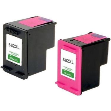 Imagem de Kit Cartucho Tinta Compatível 662Xl 662 Preto 10Ml +
