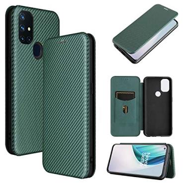 Imagem de For OnePlus Nord N10 5G Carbon Fiber Texture Horizontal Flip TPU + PC + PU Leather Case with Card Slot