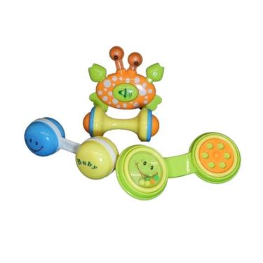 Imagem de Conjunto 4 Chocalhos Brinquedo Infantil Bebê Baby Toys Set