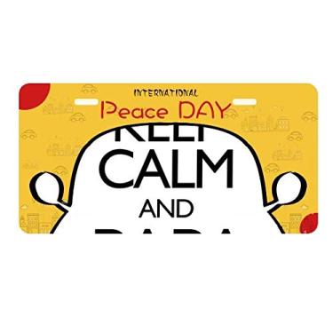 Imagem de DIYthinker Placa de carro Keep Calm and Papa Wil Fix It com citação "Keep Calm and Papa Wil Fix It"