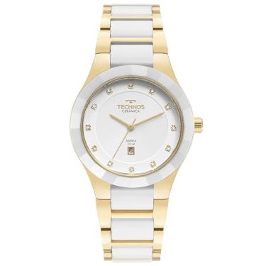 Imagem de Relógio TECHNOS feminino cerâmica branco 2015CEN/1B