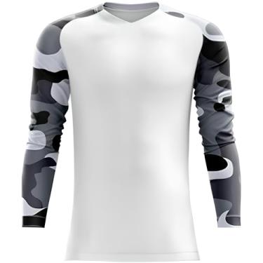 Imagem de Blusa Dry Fit Camisa Térmica Camiseta Manga Longa Masculino Feminino Rash Guard Proteção UV +50 Camuflada Exército Bope Caveira Polícia (M, BRANCO - BOPE)