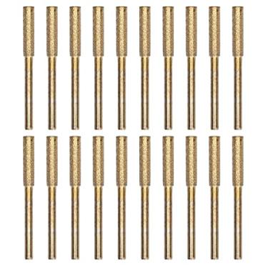 Imagem de Conjunto De 20 Peças De Pedra De Afiar Para Motosserras, Conjunto De Ferramentas De Afiar Limas Rotativas, Afiador De Ferramentas Rotativas Para Gravação Em Pedra, Vidro E Cerâmica(4.8MM-Ouro)