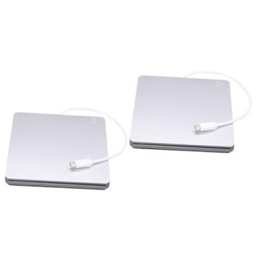 Imagem de OSALADI 2 Unidades gravador dvd cd Drive portátil discos Gravador de DVD Disco ótico queimador ultra fino drive óptico unidade óptica externa universal condutor slot