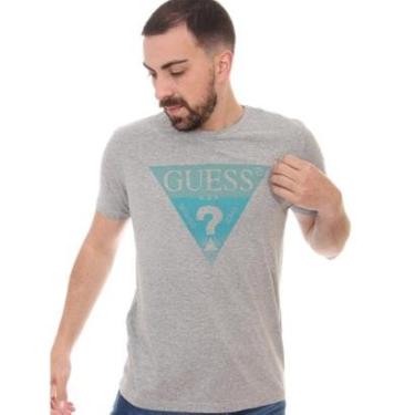 Imagem de Camiseta Guess Masculina Três Cores Cinza Mescla-Masculino