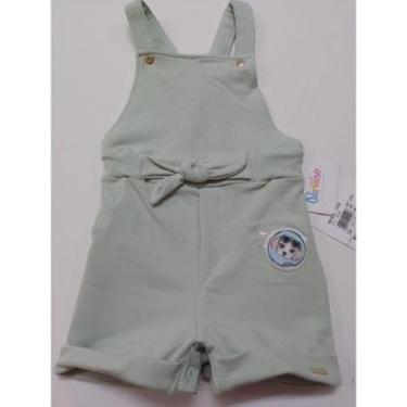 Imagem de Macacão / Jardineira Curto Bebê Menina Bordado Paraiso 13938-Feminino