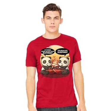 Imagem de TeeFury - Panda Life - Camiseta masculina animal, panda,, Cinza mesclado, G