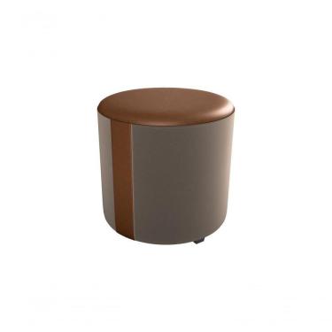 Imagem de Puff Decorativo Sala Descando Copenhage Premium Veludo Capuccino Matrix