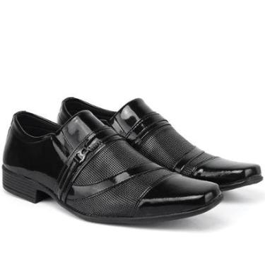 Imagem de Sapato Social Masculino Esporte Fino Couro Sintético Elástico-Masculino