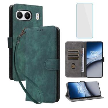 Imagem de IUQXU Capa carteira para celular 1+Nord 4 5G/OnePlus Nord 4 5G com protetor de tela [bloqueio RFID] Capa de celular feminina masculina para OnePlus Nord4 One Plus 1 Plus Nord 4 5G verde