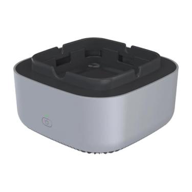 Imagem de Cinzeiro Elétrico Automático com Filtro Purificador de Fumaça – "Eco Puff" – Portátil, Antiodor, Design Compacto – Cinza