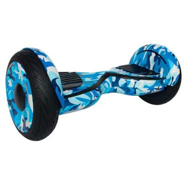 Imagem de Hoverboard Original 10 Polegadas Azul Camuflado Skate Elétrico Led Blu