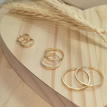 Imagem de Kit Brincos Meia Cana Ouro 18k - Casa das Joias Online